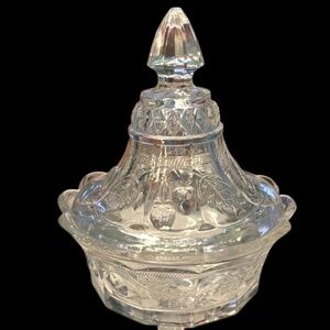 Vintage Elegant Crystal Glass Candy Dish or Compote